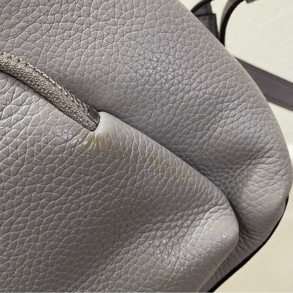 MICHAEL Michael Kors “Erin” Pearl Gray Pebbled Leather Medium Backpack - Picture 12 of 16